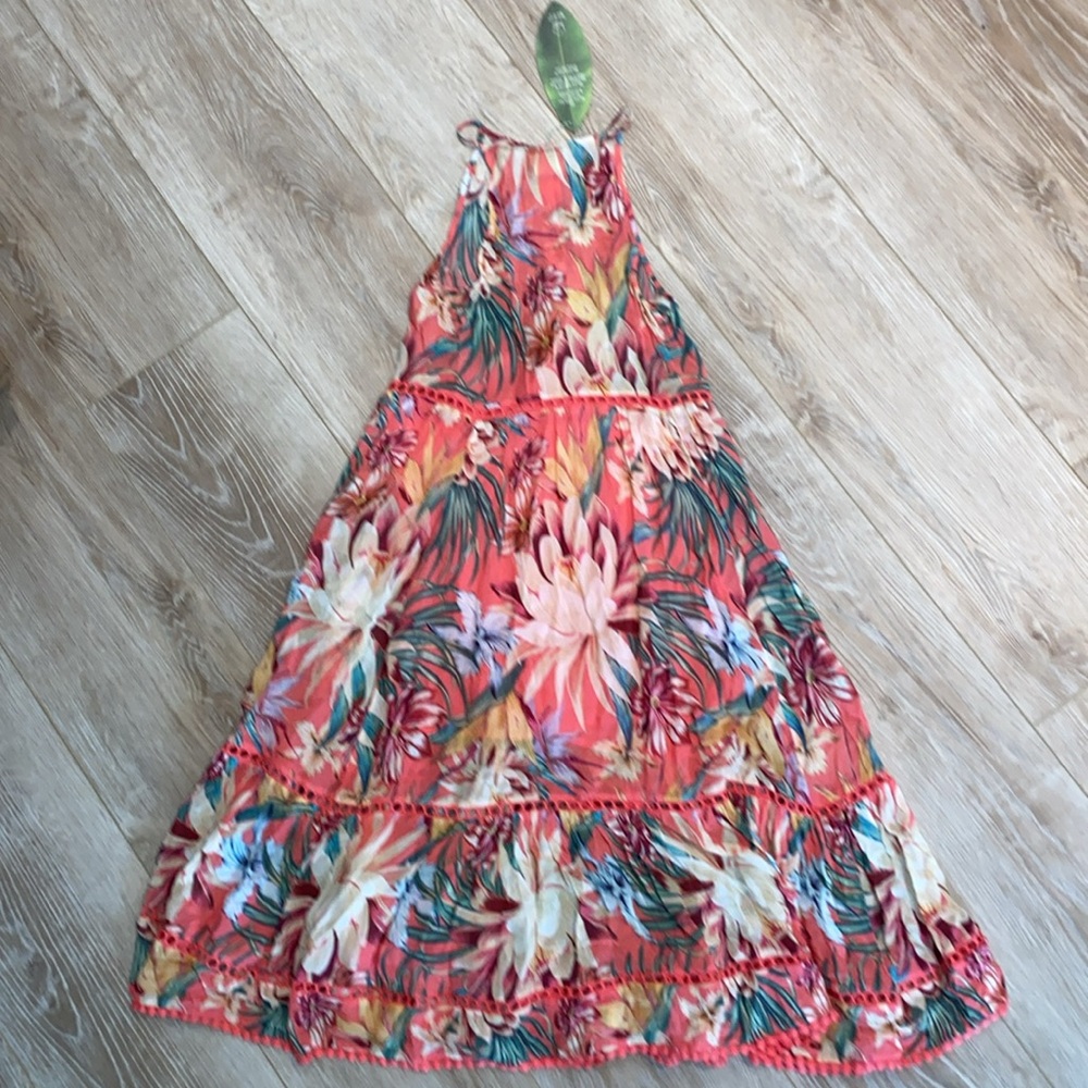 NWT Farm Rio Lotus Floral Midi Dress XS - Picture 6 of 6